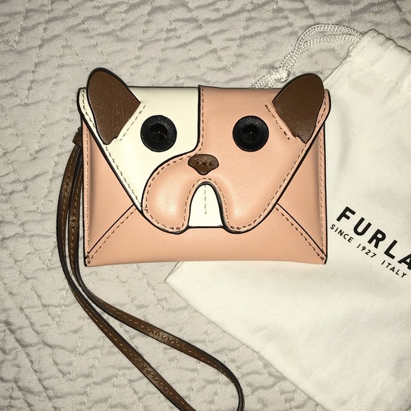 Furla Pink and Brown Dog Design Wallet - Picture 1 of 4